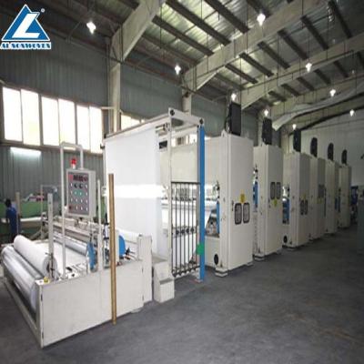 China PET Spun Bonded Al PU Nonwoven Leather Substrate Production Line for sale