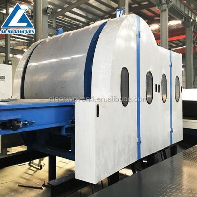 China PET spun double bonded cylinder high quality double pull off nonwoven fiber carding machine for sale