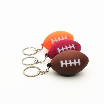 China Small PU Football Key Chain PU LOCK CHAIN ​​BALLpufootabll Key Chain Ball for sale