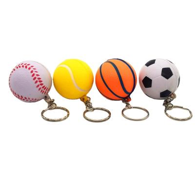 China PU Anti Strain Key Key Nailing Tennis Toy Ball Key Chain Various Shapes Can Be Customized PU Leather Key Chain for sale