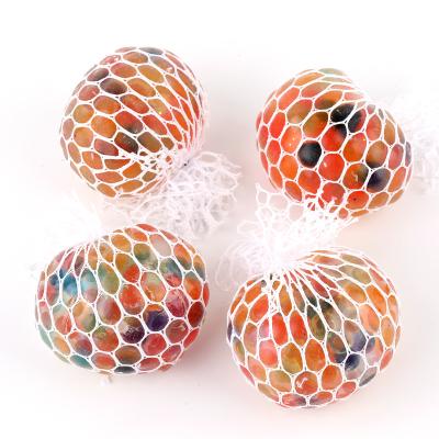 China Soft Worry Relief Stress Reliever Relax Ball Squeeze Toys Anti Stress Toy Colored Bead Grape Ball for sale