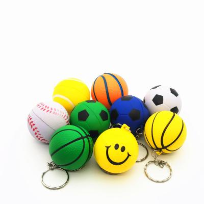 China PU Anti Stress Ball Basketball PU Chain Head Promotional Foam for sale