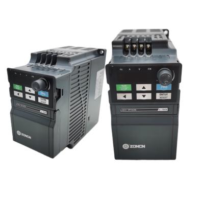 China 380V wisselstroomomvormers 0,75kw Zwaar werk 50HZ 60HZ Vector Control Inverter 1 pk Te koop