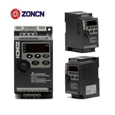 중국 220v 단일 단계 VFD 인버터 50hz 60hz 1.5kw NZ100-1R5G ZONCN 판매용