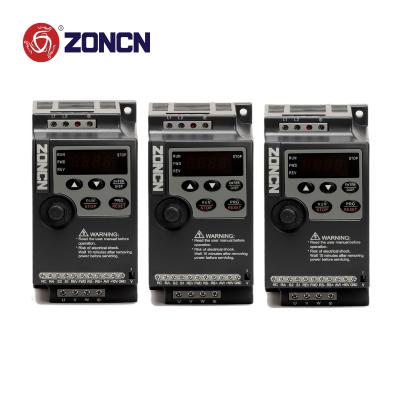 China NZ100 Inversor 0.75kw 1.5kw 220v Entrada de fase única VFD VSD 1hp 2hp Desde ZONCN en venta