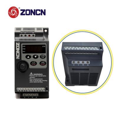 Китай Мини-инвертор ZONCN 220v однофазный инвертор 220v 380v VFD VSD 0,75кВт 1,5кВт 2,2кВт 3,7кВт продается