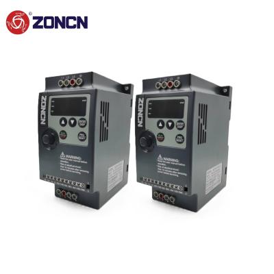 中国 オリジナル ZONCN NZ100-2R2G-2 VFD 220v 2.2kw 3hp シングルフェーズ変速周波数ドライブ 販売のため