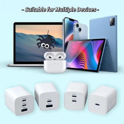 China USB Type-C USB-C Multi 2 Port Universal Foldable Plug PD Charger GaN Charger Tech 2 Ports 65W for sale