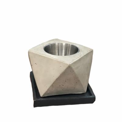 China Portable Mini Cement Fire Bowl Concrete Fire Table Fire Bowl Portable Flame Bowl For Home Decor Accessories Gift for sale