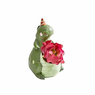 China Lovely Novelty Gift Novelty Small Animal Custom Resin Planter Succulent Pots For Real Plants Artificial Plants for sale