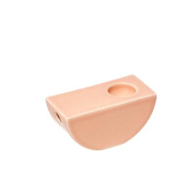 China New Minimalist Unique Modern Semicircle Handy Pocket Small Ceramic Smoking Pipes For Ornament And Gift for sale