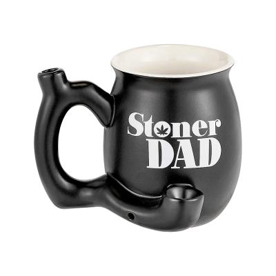 China Customized Wholesale Fashion Smoking Pipe Coffee Mug/Smoking Pipe Trendy Ceramic Mug For Gift for sale