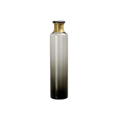 China CLASSIC Elegant Rustic Gold Glass Bottle Neck Colored Vase Set Modern 3 Vase For Home Decor Accent Gift for sale