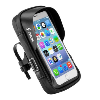 China Universal IPX-6 Waterproof 5.8 Inch Bicycle Motorcycle Holder Bag Bike GPS Handlebar Mount Case for sale