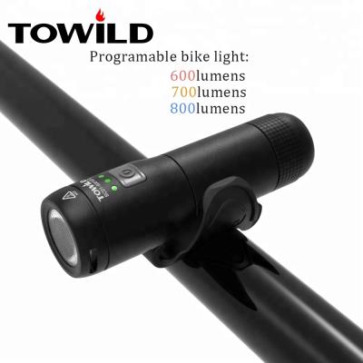 China TOWILD road safety usb bike light 600lumen aluminum lightweight rechargeable cree led bicycle lamp for night cycling led light for sale