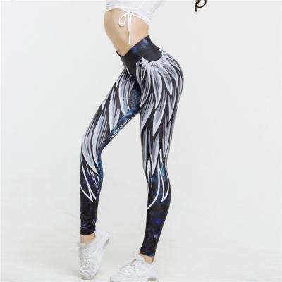 China Wholesale breathable floral gym sportswear leggings woman custom printed pants crack! crack! yoga leggings waist yoga top for woman for sale