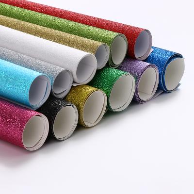 China Eco-friendly 20 Colors Foamiran Glitter Foam Paper Gold Powder Glitter Paper Crafts EVA Foam Board DIY Handmade for sale