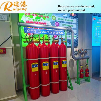 China 36% Extinguishing Concentration IG100 Inert Gas Fire Suppression System 200 Bar 85L for sale