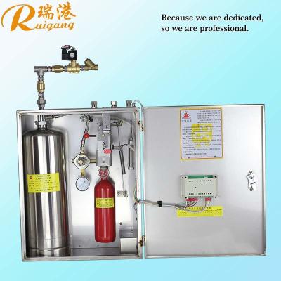 China Stainless Steel 9L Commercial Kitchen Fire Suppression System 105 Seconds Discharge Time Low Pressure Nozzle for sale