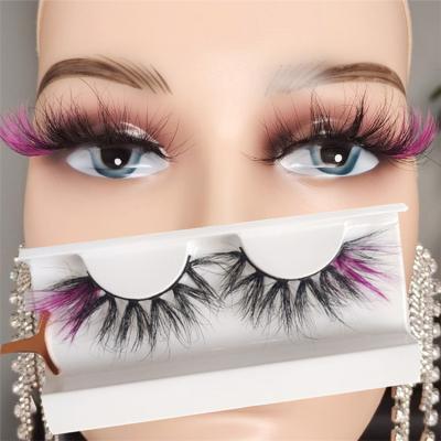 China Wholesale super long dramatic dramatic 3d eyelash pairs hair mink lashes color mink eyelashes for sale