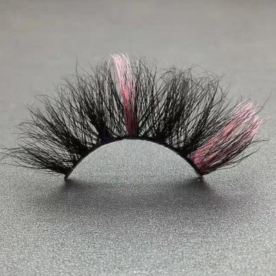 China Reasonable price 3d volume 25mm long lashes seller super dramatic mink lashes color mink lashses for sale