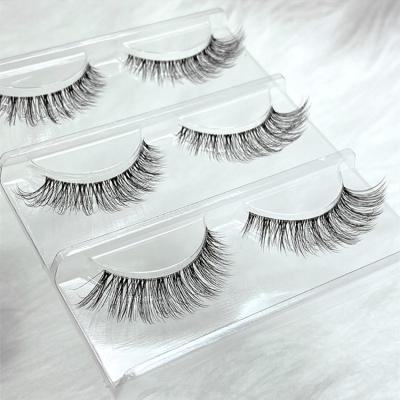 China Best Selling Long Tape Super Dramatic Invisible Lashes Custom Boxes Mink Lashes Mink Eyelash Strips for sale