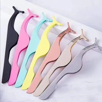 China Hot Selling Colorful Mermaid Eyelash Tweezers Factory Price Stainless Steel Flexible Applicators Wholesale Eyelash Tools for sale