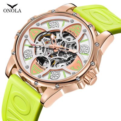 China ONOLA 3833 Cavity Water Resistant Mechanical Wristwatch Flower Skeleton Automatic Women Watches for sale