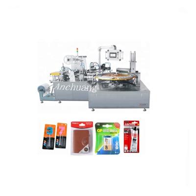 China New Products Automatic Blister PVC Paper Card Packaging Machine With CE Certificate For AA Battery/9V Battery for sale