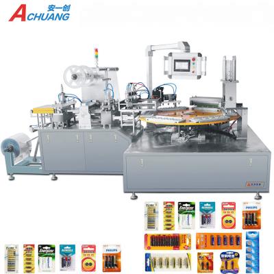 China Automatic Fast Paper Card Mini Blister Products Production PVC/PET New Sealing and Packing Machine for AA Battery AAA R03 R6 Battery for sale