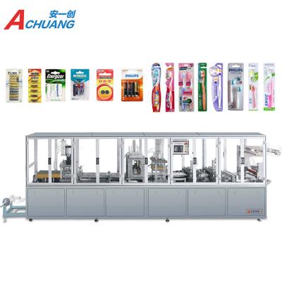 China Automatic Commodity Toothbrush Packing Making PVC Paper Card Blister Packing Machine for sale