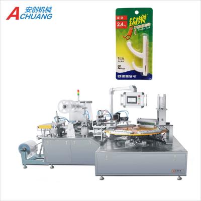 China Automatic Sticky Products Wall Hook Blister Paper Card Seal Packaging Machine For Adhesive Hanger for sale