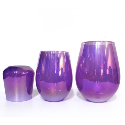 China Home Decoration 4oz Luxury Small Colorful Ball Candle Glass Jar For Candle Making for sale