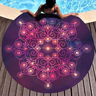 China High Quality Round Pattern Beach Towel QUICK DRY Custom Design Round Beach Towel Luxury for sale