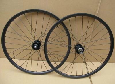 China lightest mtb clincherwheels 26er carbon with 25*25MM RIM for mountain bicycle wheelset for sale