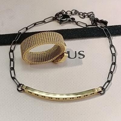 China Touses Fashion Dress Jewelry 316 Stainless Steel Cute High Quality Luxurious Original Cutout Curved Bear Bracelet for sale