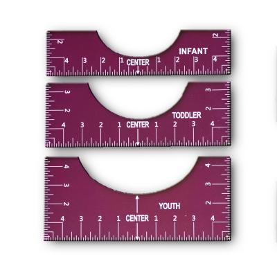 China Measuring Tools Design Tracing Custom Measuring Rulers T-shirt T-shirt Ruler for sale