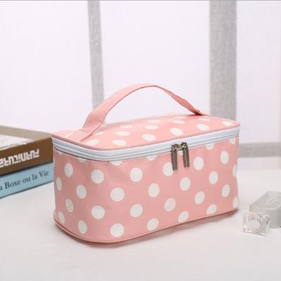 China Eco-friendly Customize Logo Travel Cosmetic Organizer Case Makeup Bag With Brush Holder for sale