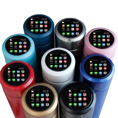 China Customized PORTABLE Stainless Steel Bottle Double Portable Wall Sealed Led Digital Display Smart Water for sale