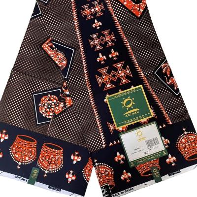 China Anti-Static Newest Style Good Toughness Ghana Kente Wax Cotton Batik Twill Fabric for sale