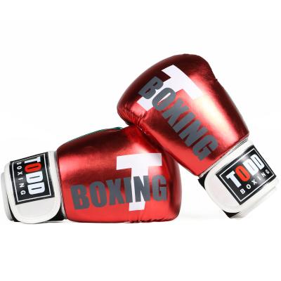 China Universal Boxing Gloves Wholesale Custom PU Foam Leather Thick Padded Boxing Training Gloves for sale