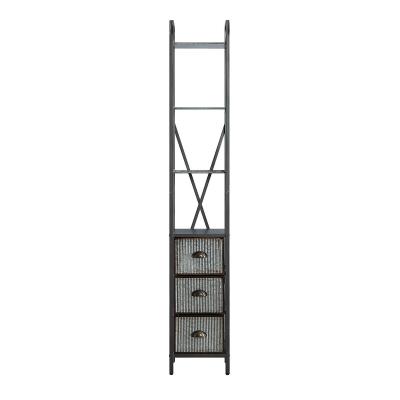 China Jialan New Product Sale Metal Recess Drawer Sustainable Long Silver Black Column Storage Cabinet for sale