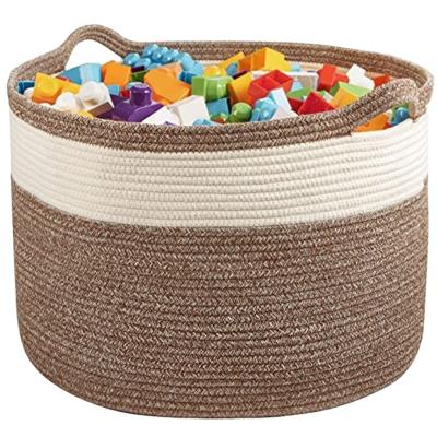 China Jialan Super Multi Functional Cover Basket Large Woven Basket Cotton Stocked Basket Elegant Modern Design for sale