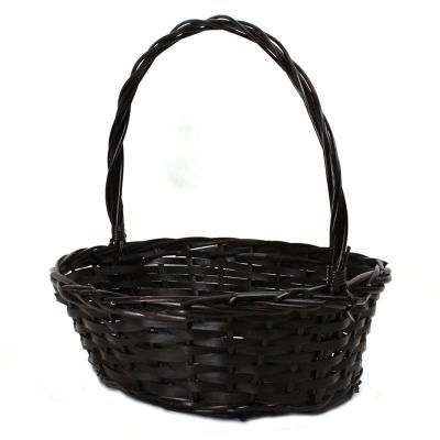 China Brown Oval Gift Wicker Basket Stored Jialan Design And Processing for sale