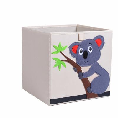 China Jialan OEM Collapsible Sorting Animal Sewing Child Stored Toy Storage Box Custom Large Trash Can Cartoon Flounder Cloth With Lid for sale