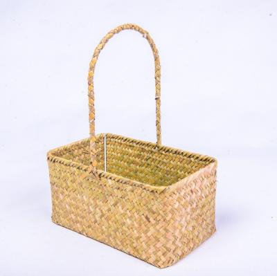 China Jialan Rectangular Receiving Portable Flower Basket Stocked Decorative Wedding Decorative Flower Basket Manufacturers Wholesale for sale