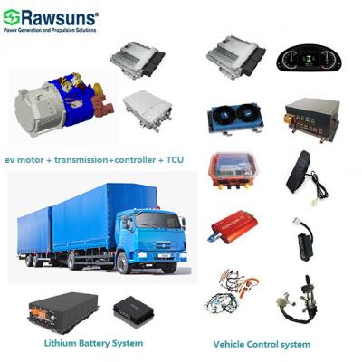 China Rawsuns 20136Nm 360KW electric car motor ev conversion kit waterproof super gearbox for battery heavy truck 35 ton for sale