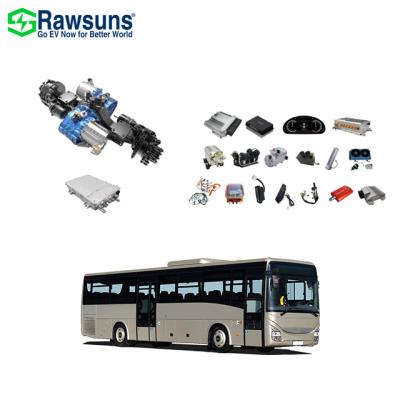 China NEW IP67 Rawsuns Electric Vehicle Shaft Motor EV Conversion Kit BMS Gearbox 2* 16000Nm 128kw For 12m Battery Bus for sale