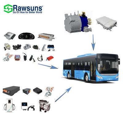 China Rawsuns Waterproof Motor 160kw Truck Electric Motors PMSM Electric Conversion Kit For 10-12M Bus 9-10m Coach 12T Truck for sale