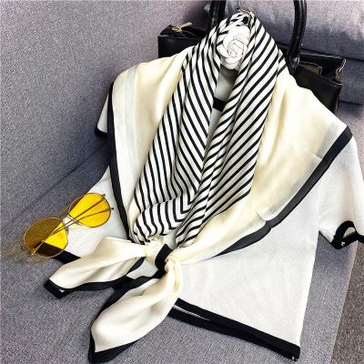 China Women Short Professional Soft Scarves Luxury Silk Scarves 90*90cm For Lady for sale